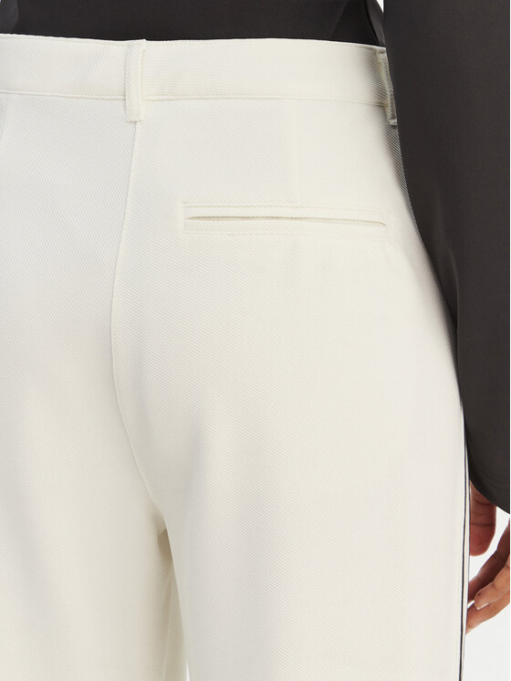 adidas adidas Hlače iz tkanine Sport Tailored KC9089 Bela Wide Leg