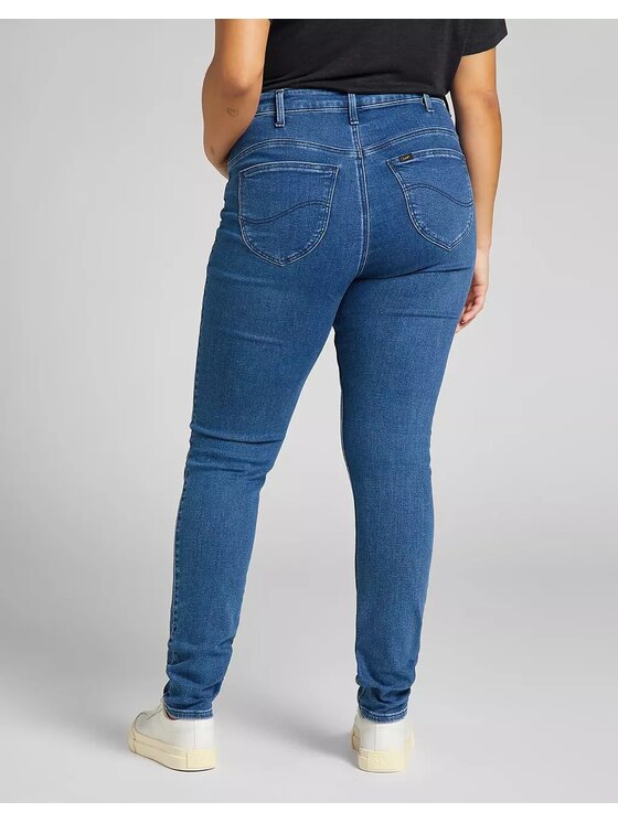 Lee Lee Jeansy SCARLETT HIGH Niebieski Skinny Fit