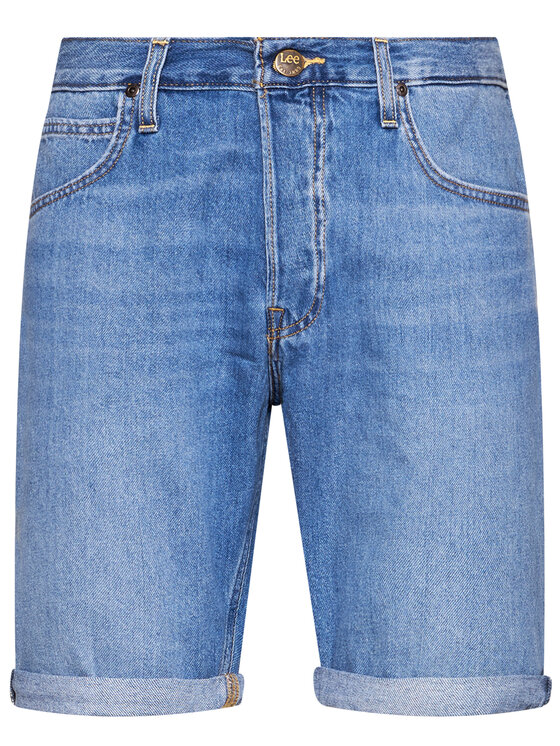 Lee Lee Džínsové šortky Pocket L73ELJIL 112120466 Tmavomodrá Regular Fit