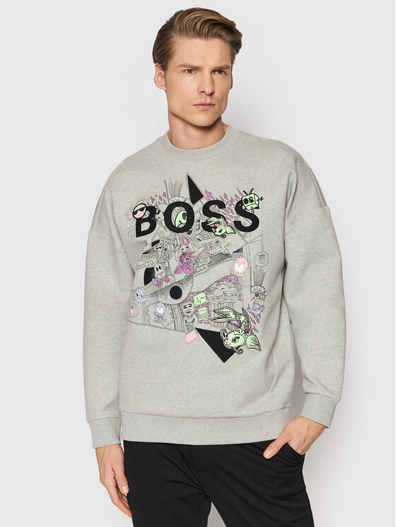 Hugo boss salbo sweatshirt grey top