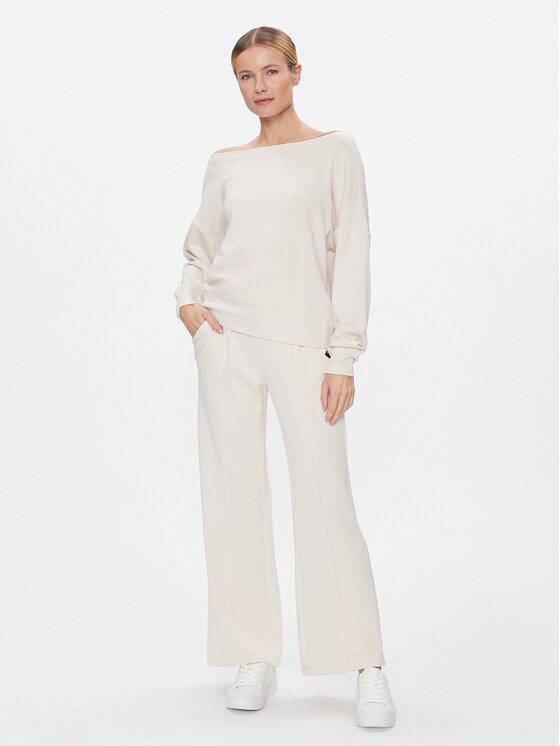 DKNY Sport DKNY Sport Hlače iz tkanine DP3P3339 Écru Wide Leg