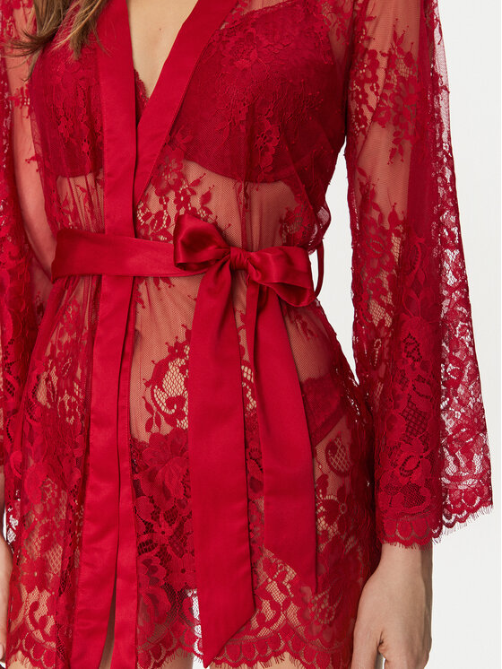 Hunkemöller Hunkemöller Szlafrok Isabelle 300603 Czerwony