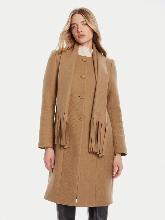 Rinascimento Rinascimento Wollmantel CFC0125616003 Beige Regular Fit
