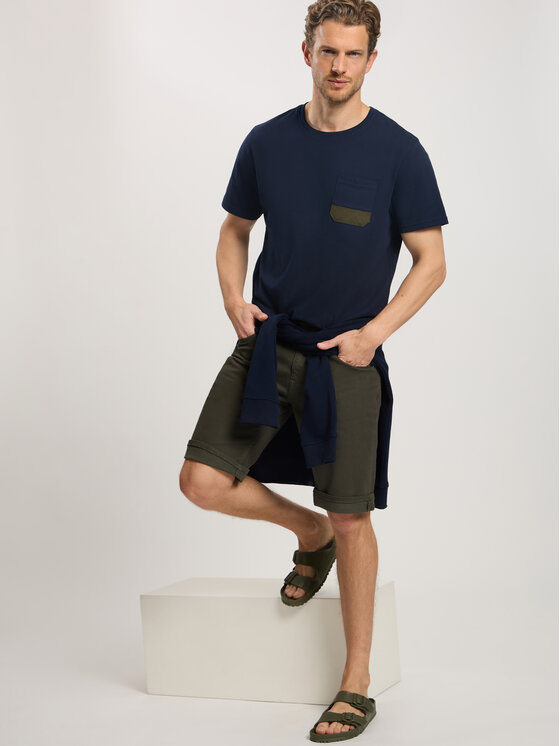 Cross Jeans Cross Jeans T-Shirt 16106-001 Granatowy Regular Fit