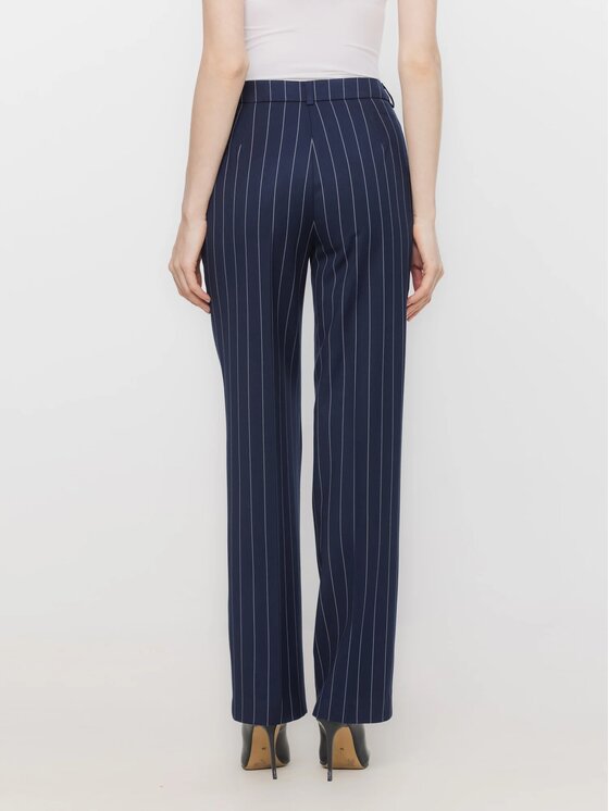 Willsoor Willsoor Spodnie materiałowe 68259 Granatowy Straight Leg
