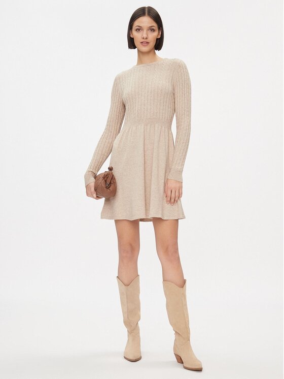 ONLY ONLY Rochie tricotată 15306551 Bej Regular Fit
