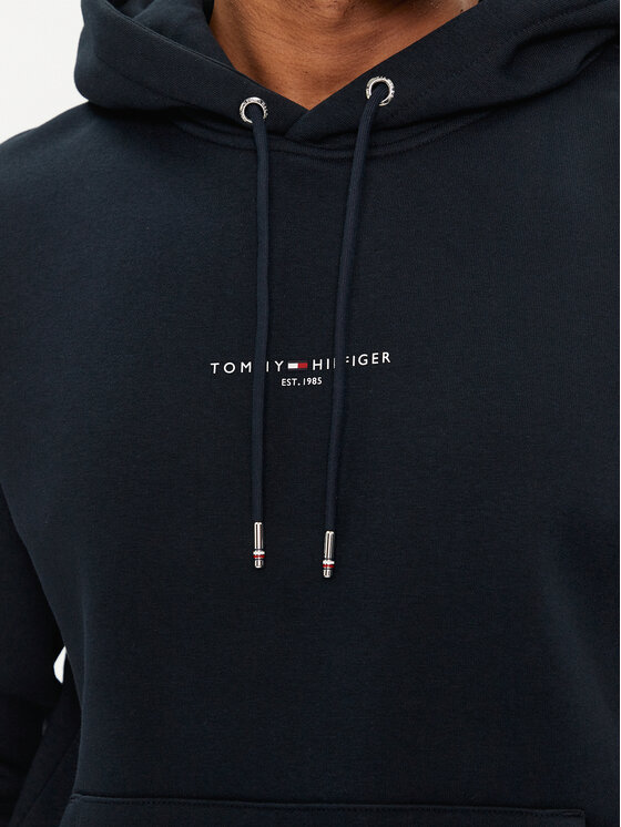 Tommy Hilfiger Tommy Hilfiger Bluza Logo MW0MW32673 Granatowy Regular Fit