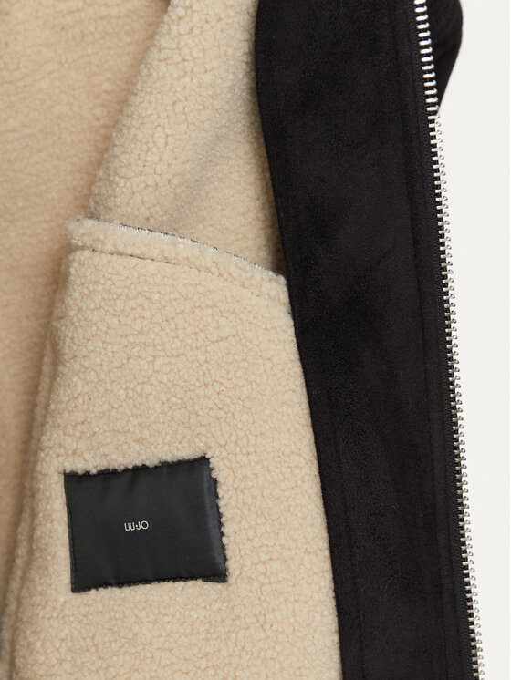 Liu Jo Liu Jo Cappotto in shearling QF4097 E0925 Nero Regular Fit