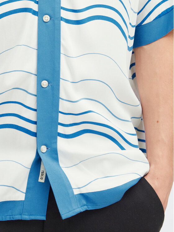 Solid Solid Πουκάμισο Ibbs 21108204 Μπλε Relaxed Fit
