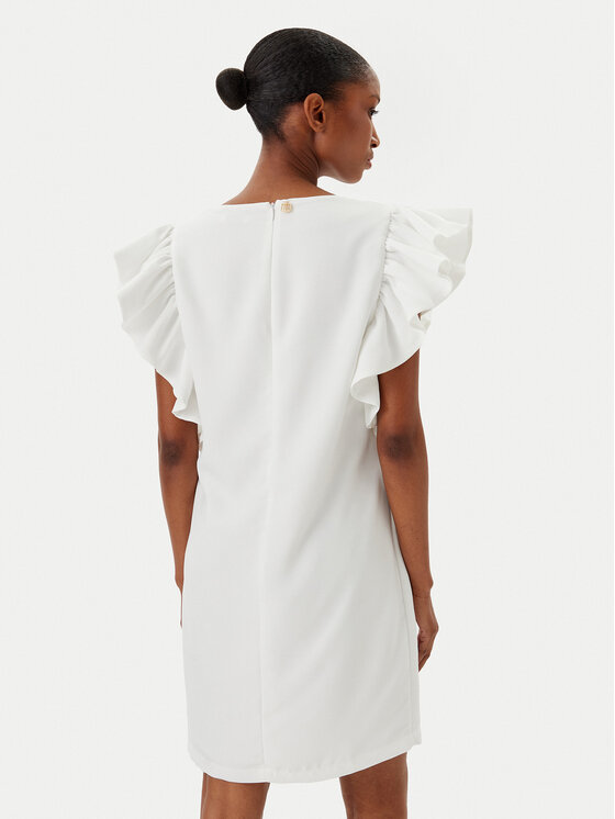 Fracomina Fracomina Koktejlové šaty FR25SD1024W46001 Écru Regular Fit