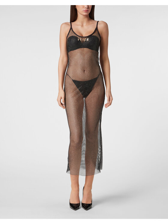 PHILIPP PLEIN PHILIPP PLEIN Šaty 23673 Stříbrná Long Fit