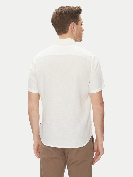 Michael Kors Michael Kors Πουκάμισο CS1400I4YT Λευκό Slim Fit