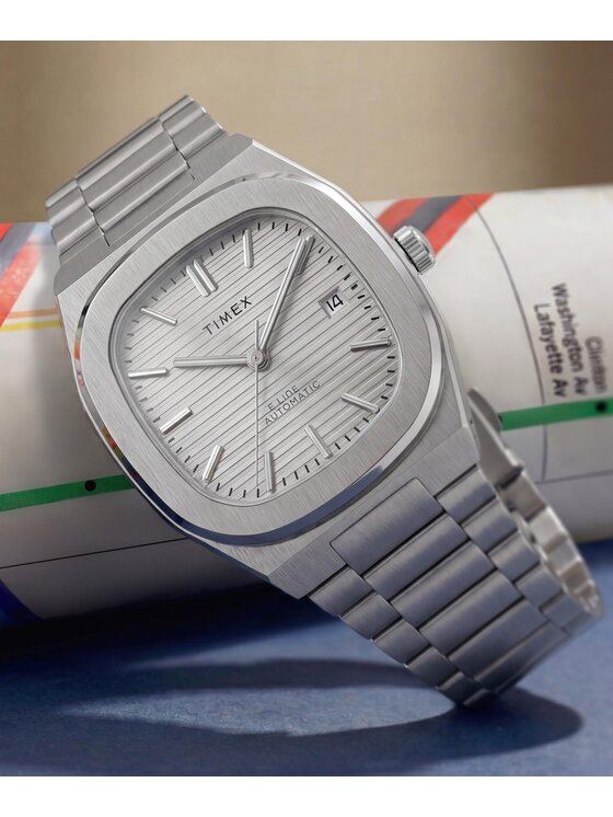Timex Timex Zegarek TW6A00500 Srebrny