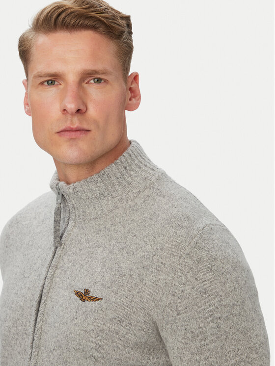 Aeronautica Militare Aeronautica Militare Кардиган 262MA1646UL00924 Сив Regular Fit