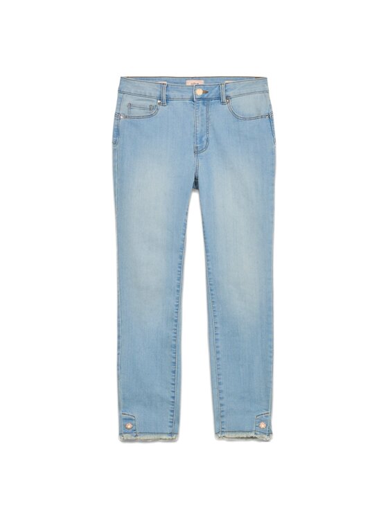 Oltre Oltre Jeansy P497R008187N0A4 Turkusowy Skin Fit