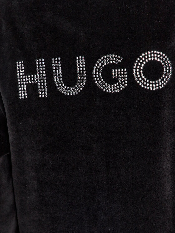 HUGO Hugo Mikina 50490607 Čierna Relaxed Fit
