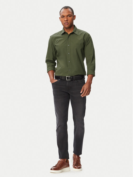 BOSS BOSS Srajca Relegant_6_M 50518304 Temno zelena Regular Fit