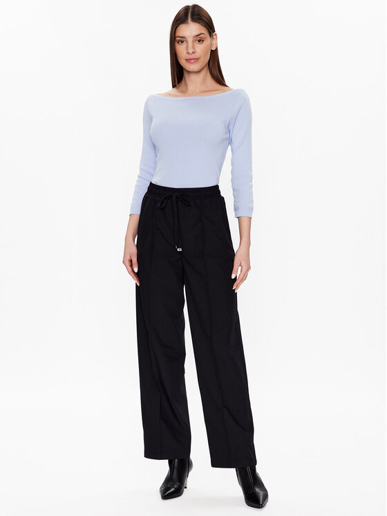 United Colors Of Benetton Pantaloni di tessuto 40K6DF035 Nero Relaxed Fit Modivo