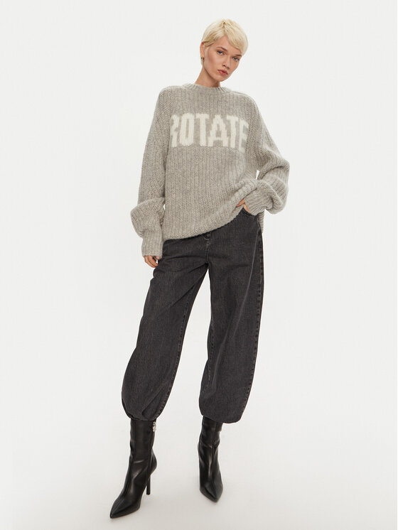 ROTATE ROTATE Sweter Brandy 1137491789 Szary Loose Fit