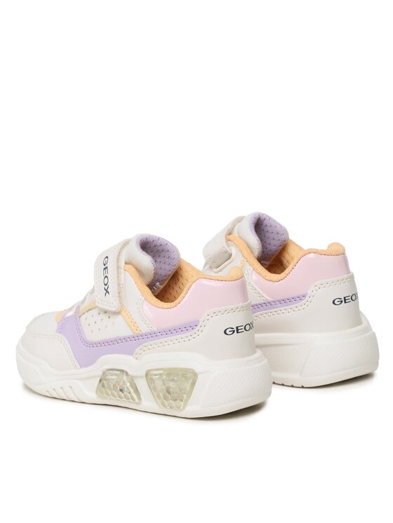 Geox Mädchen Sneaker J Illuminus Girl – Flache Schuhe Mit Atmungsaktivem Design
