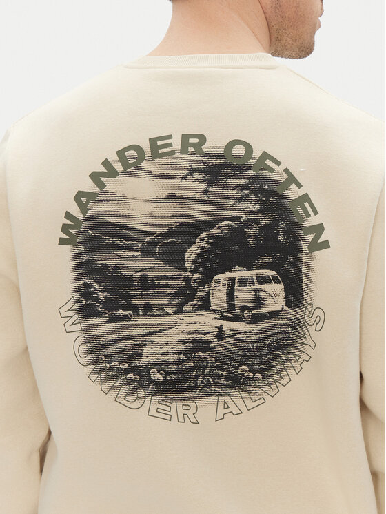Hunter Hunter Μπλούζα May HARM0058251 Μπεζ Relaxed Fit