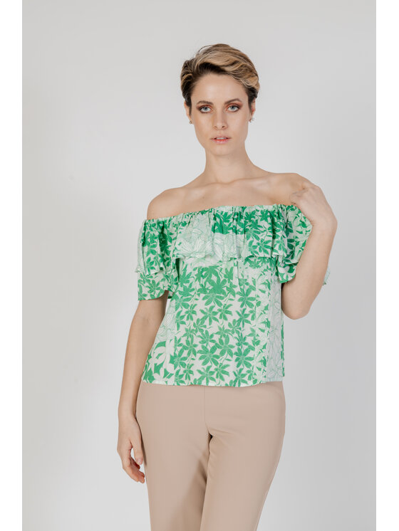 Desigual Desigual Bluzka ANAÏS Zielony Short Fit