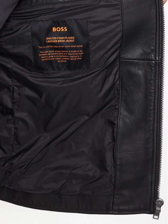 Blouson classique agneau, Milestone - BOSS Noir