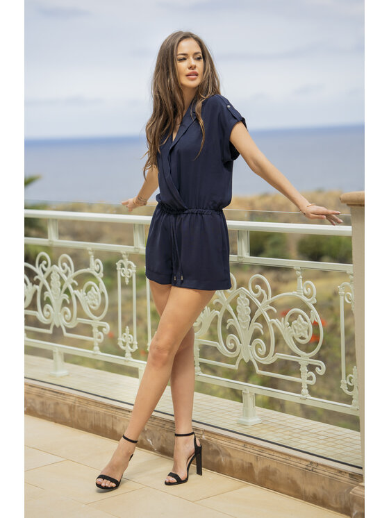 Awama Awama Kombinezon A657 Granatowy Basic Fit