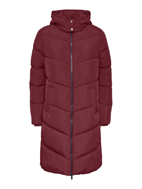 Pieces Pieces Zimska jakna 17126619 Tamnocrvena Regular Fit