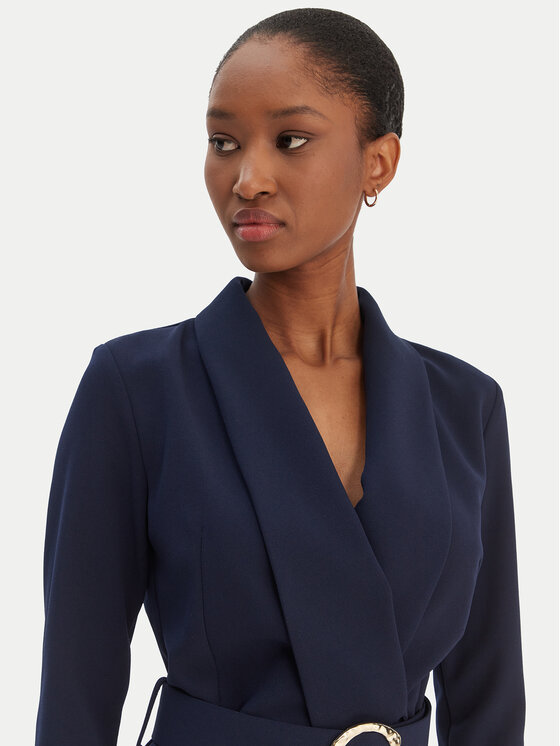 Rinascimento Rinascimento Sukienka koktajlowa CFC0126777003 Granatowy Slim Fit