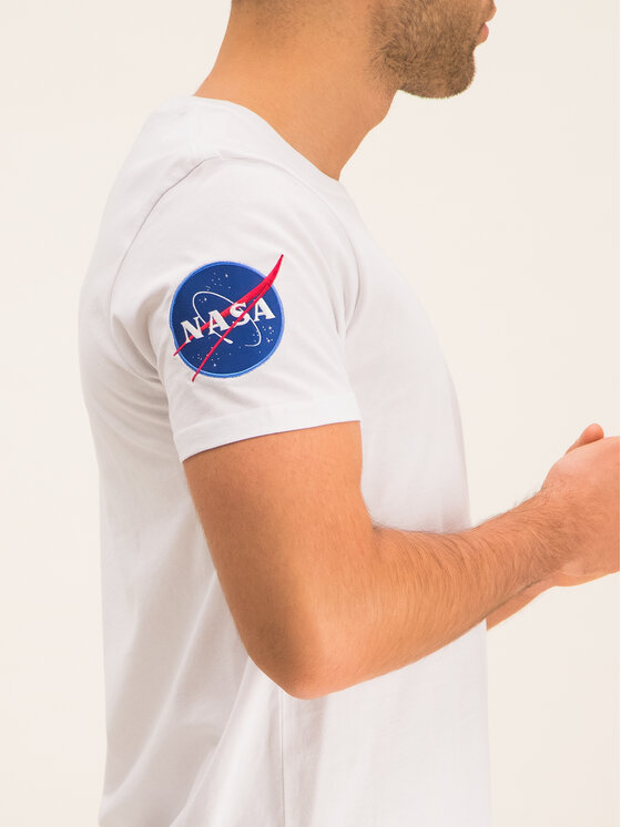 Alpha Industries Alpha Industries Tričko NASA T 176506 Biela Regular Fit