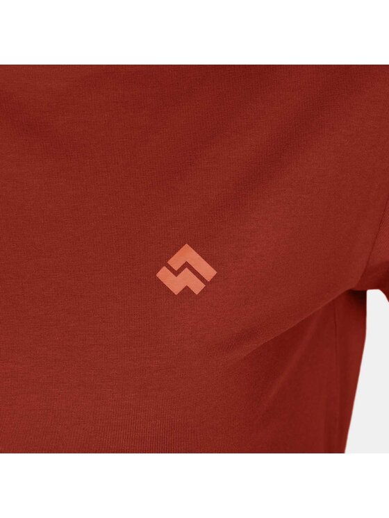 Alpinus Alpinus T-Shirt Dirna Czerwony ciemny Regular Fit