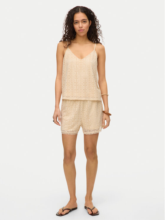 Vero Moda Vero Moda Top Maya 10325031 Beżowy Regular Fit