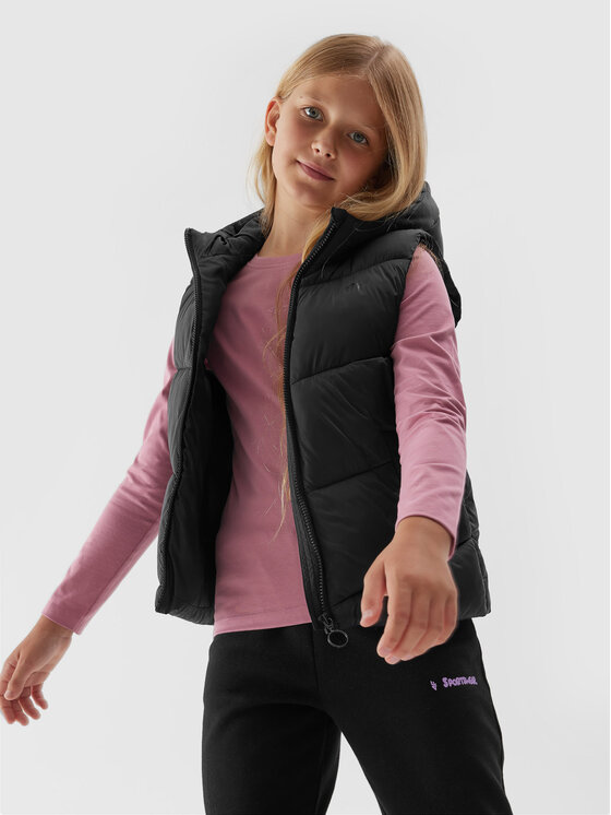 4F 4F Γιλέκο 4FJAW23TVJAF045 Μαύρο Regular Fit