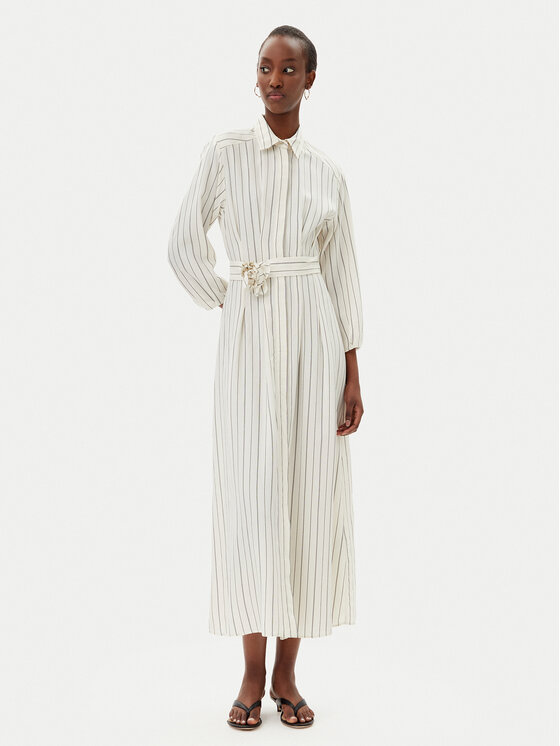 Marella Marella Рокля тип риза Denis 2513221111200 Бял Regular Fit