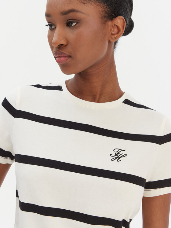 Tommy Hilfiger Tommy Hilfiger T-krekls Script WW0WW47809 Bēšs Regular Fit