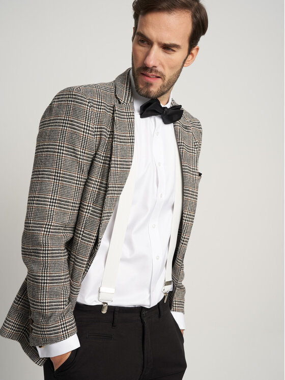 Willsoor Willsoor Marynarka 11529 Beżowy Regular Fit