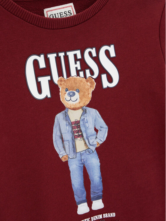 Guess Guess Суитшърт N6RQ03 KAD74 Бордо Regular Fit