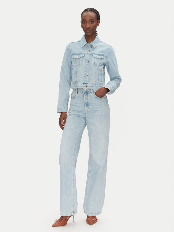 Patrizia Pepe Patrizia Pepe Jeans jakna 8O0170/D1WZB-CA49 Modra Regular Fit
