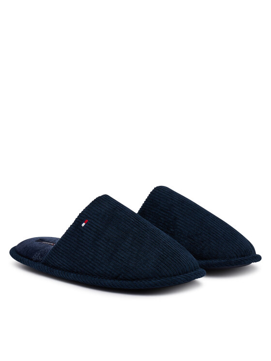 Tommy Hilfiger Tommy Hilfiger Kapcie Corduroy House Shoes FM0FM06019 Granatowy