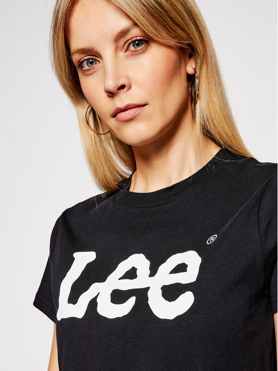 Lee Lee T-särk Logo Tee L42UER01 112109467 Must Regular Fit