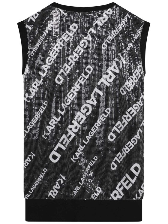 Karl Lagerfeld Kids Karl Lagerfeld Kids Елегантне плаття Z12242 D Чорний Regular Fit