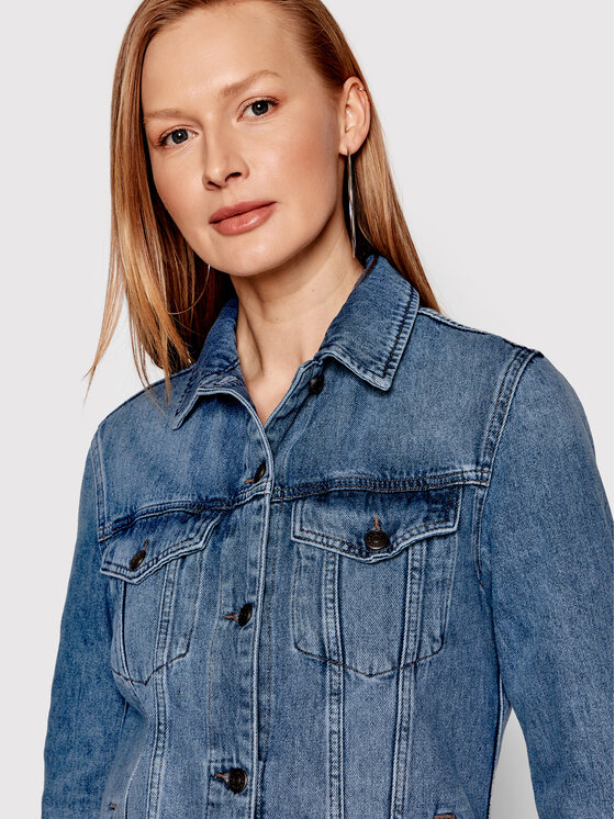 Sisley Giacca di jeans 2AGW537B7 Blu Regular Fit