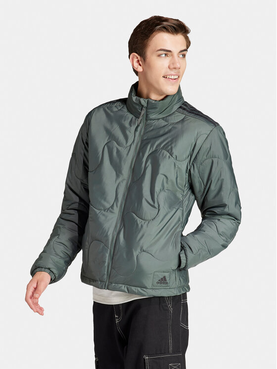 adidas adidas Demisezoninė striukė Nuganic IS1265 Žalia Regular Fit