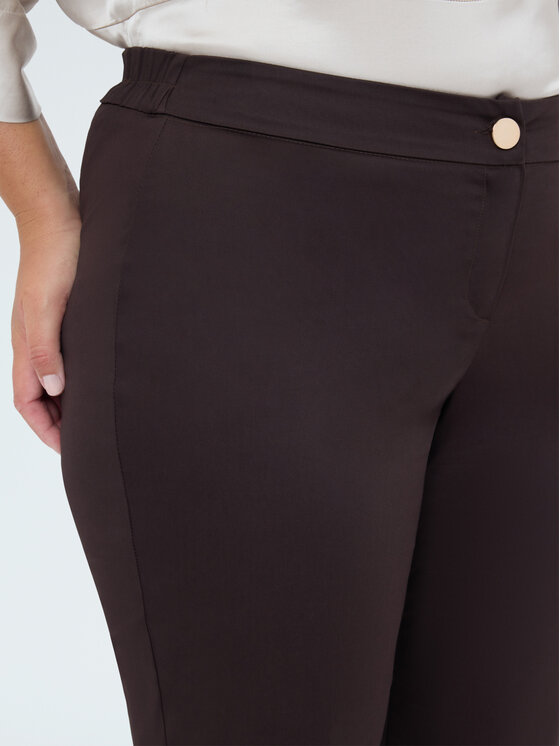 Fiorella Rubino Fiorella Rubino Pantaloni di tessuto P076T005473N032 Marrone Regular Fit