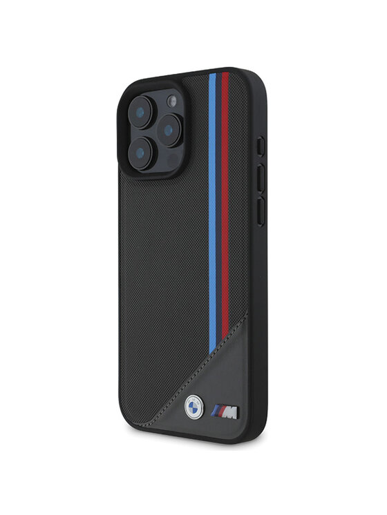 BMW Motorsport BMW Motorsport Etui na telefon M Meshed Tricolor Stripes Czarny