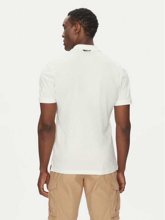 Napapijri Napapijri Tricou polo E-Amundsen NP0A4IN9 Écru Regular Fit