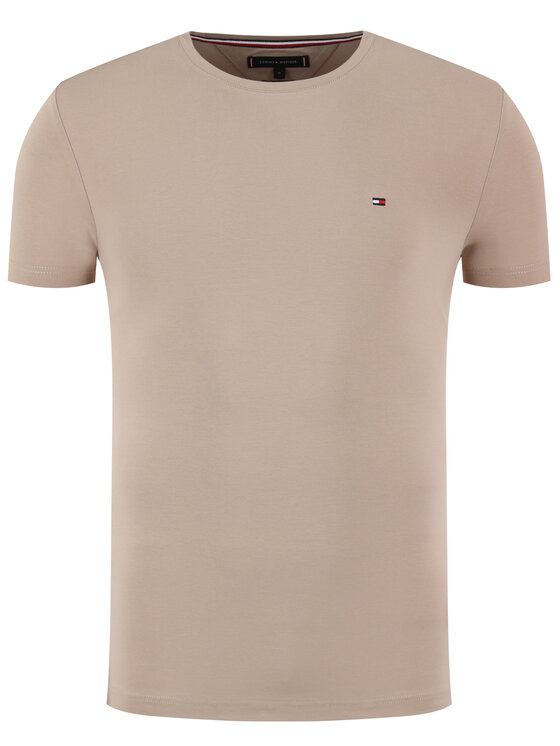 Tommy Hilfiger Tommy Hilfiger T-krekls Strech MW0MW10800 Brūns Slim Fit