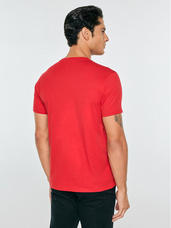BIG STAR BIG STAR T-Shirt TARON Czerwony Basic Fit
