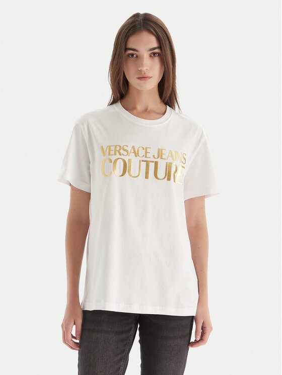 Versace Jeans Couture Versace Jeans Couture T-shirt 79GAHT05 CJ00T Bijela Regular Fit